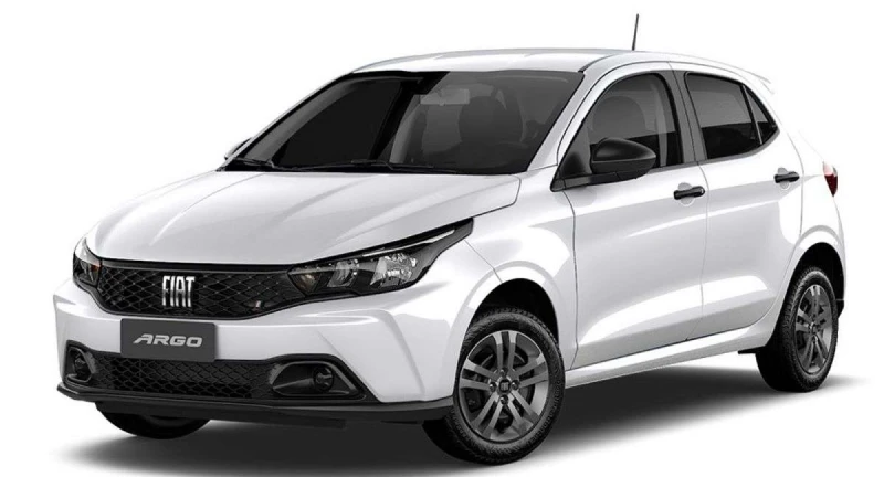 Fiat Argo 2023 Branco, vista lateral, seminovo
