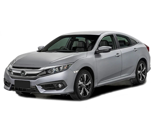 Honda Civic 2019 Prata, vista lateral, seminovo